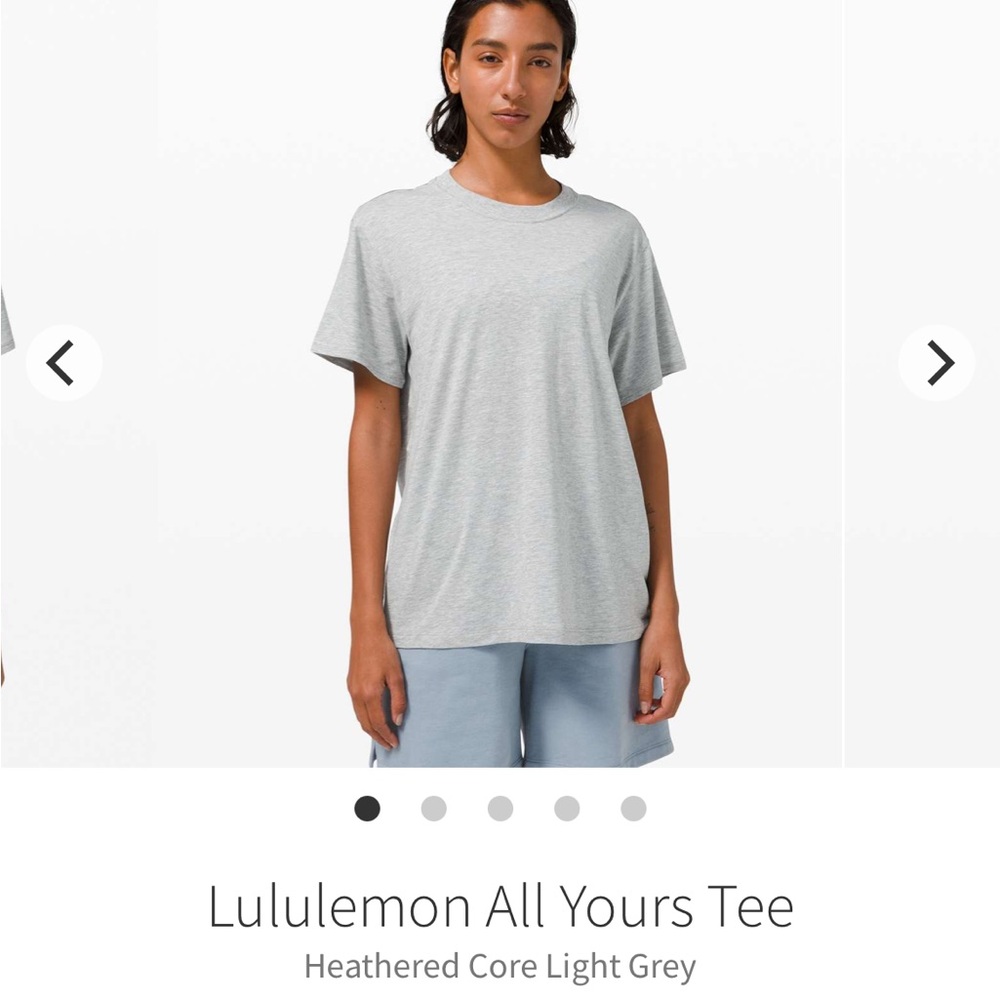 Lululemon Athletica All Yours Tee NWT Grey Size 10